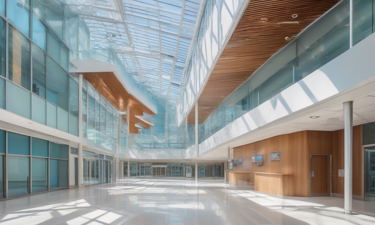 Bright, modern Cassini Health hospital atrium